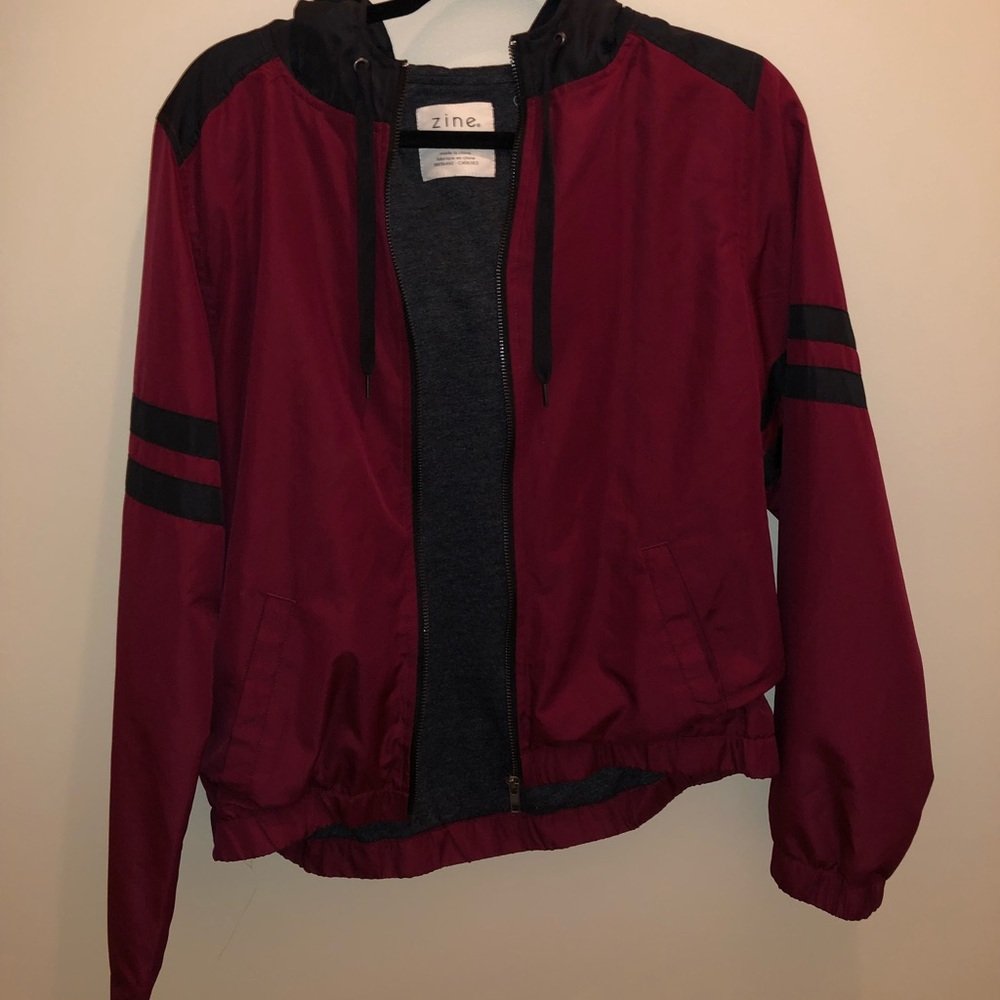 Dark Red rain jacket